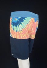 BILLABONG Recycler Fifty 50 Pro Tie Dye Boardshorts, A Grade, Men's Size 32