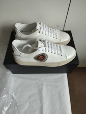 Image of PAUL SMITH LEATHER BASSO WHITE LEATHER SNEAKERS SIZE4 UK 37 EU RETAIL £395