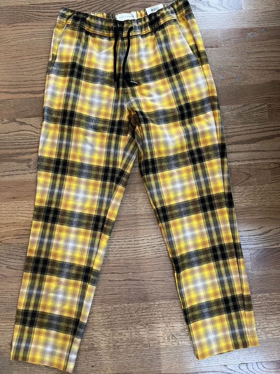 Tartan top yellow pants