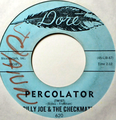 Billy Joe & Checkmates Percolator Instrumental Teen 45 7'' Vinyl #B -Coupons!