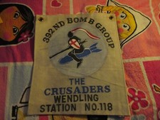 Segunda Guerra Mundial USAAF 392 ND BOMB GROUP LOS CRUZADOS WENDLING INGLATERRA CUARTEL BARRA BANDERA
