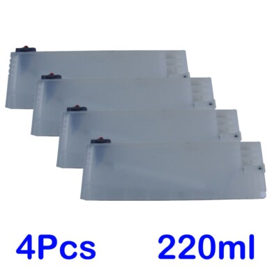 4Pcs New for Roland /Mimaki /Mutoh 220ml Bulk Ink System Empty Ink Cartridges