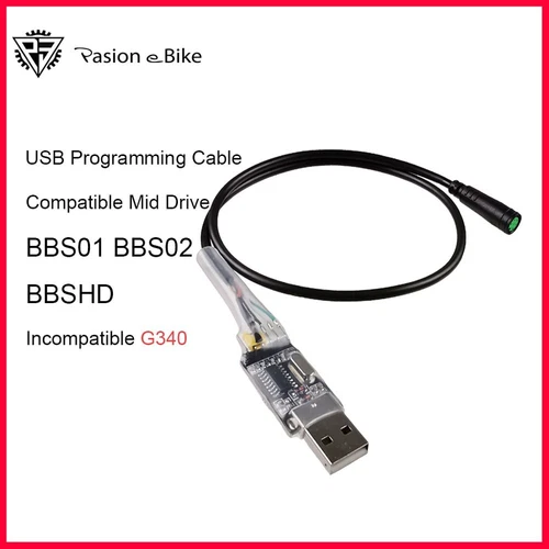 USB Programming Cable Mid Drive Center Electric Bike Motor Programmed Cable