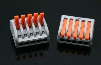 2/3/5/8 fach Mehrweg Federhebelklemme Kabelverbinder Fix Clip WACO