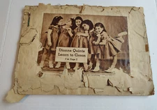 Dionne Quintuplets Quints Babies Scrapbook Homemade 1930's Canada