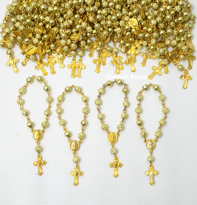 24 BAPTISM FAVORS MINI ROSARY BAUTIZO ROSARIO COMUNION Communion Recuerdos Boda