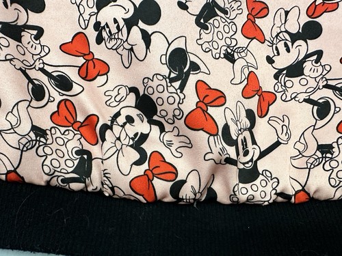 Girls Size 5/6 Disney Minnie Mouse Red Pink Satin Silky Varsity Bomber - Picture 8 of 8