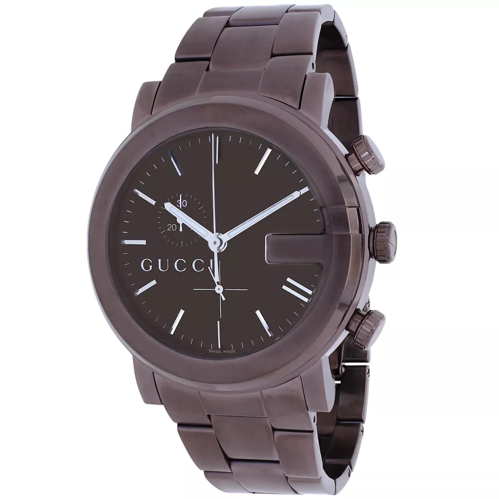 Montre homme Gucci série 101 cadran marron   YA101341