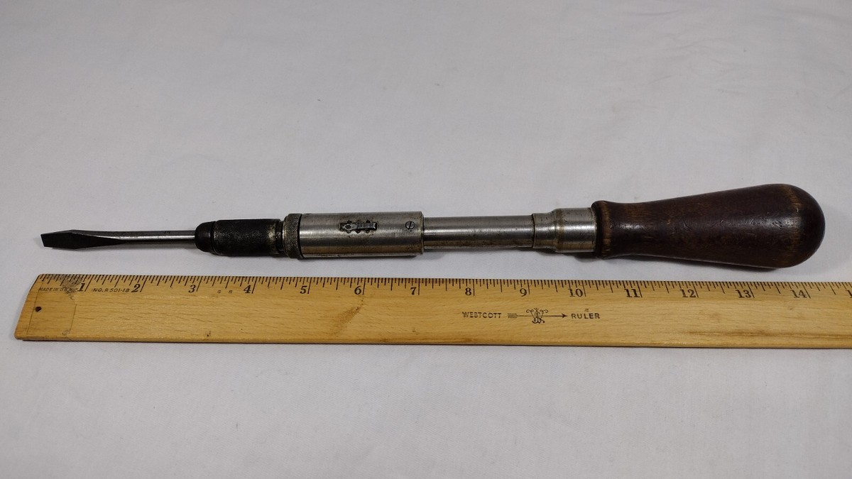 265) Vtg Yankee N0. 30 Spiral Ratcheting Screwdriver w/ Bit North