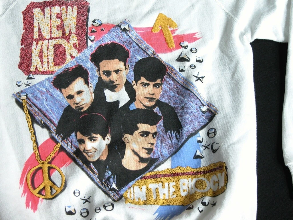 New Kids On The Block NKOTB VINTAGE L SWEATSHIRT 1990 TOUR OLD SCHOOL Shirt