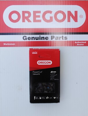 Genuine Oregon 72EXL070G PowerCut Saw Chain, 70 Drive Links, 3/8'' x .050''