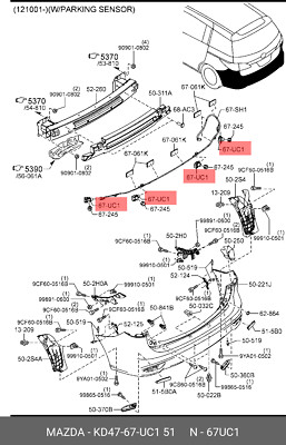 Genuine OE Plug Plastic KD4767UC151 for Mazda KD476-7UC151
