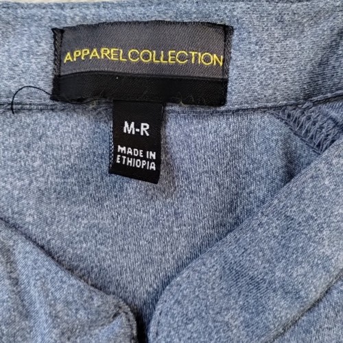 McDonalds 1/4 Zip Pullover Employee Work Shirt M Blue Gray Apparel Short Sleeve - Picture 3 of 8