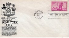 1953 FDC 300th Anniversary New York City C. Stephen Anderson ST3463