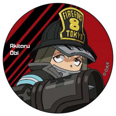 Fire Force nice Oubi Akitaru Can badge pins pretty toy Collection Limited R