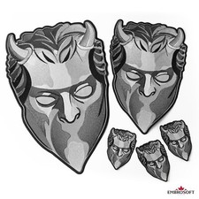 Ghost Band Nameless Ghoul Mask Heavy Metal Doom Hard Rock Embroidered Patch Iron