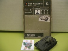  Axis  Allies Miniatures 1939-1945 T-70 Model 1942 with card 25/60 