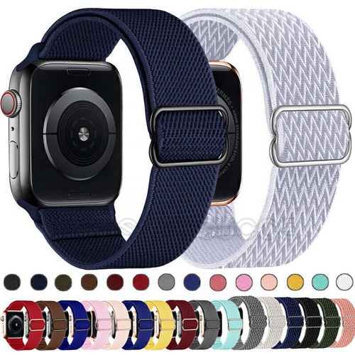 Elastyczny pasek do Apple Watch Series 9/8/Ultra2/7/6/5/SE 38-45mm 49mm nylonowy pasek - Zdjęcie 6 z 29