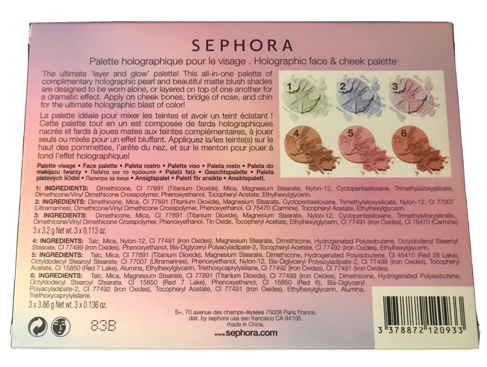 SEPHORA HOLOGRAPHIC FACE & CHEEK PALETTE - Image 2 of 3