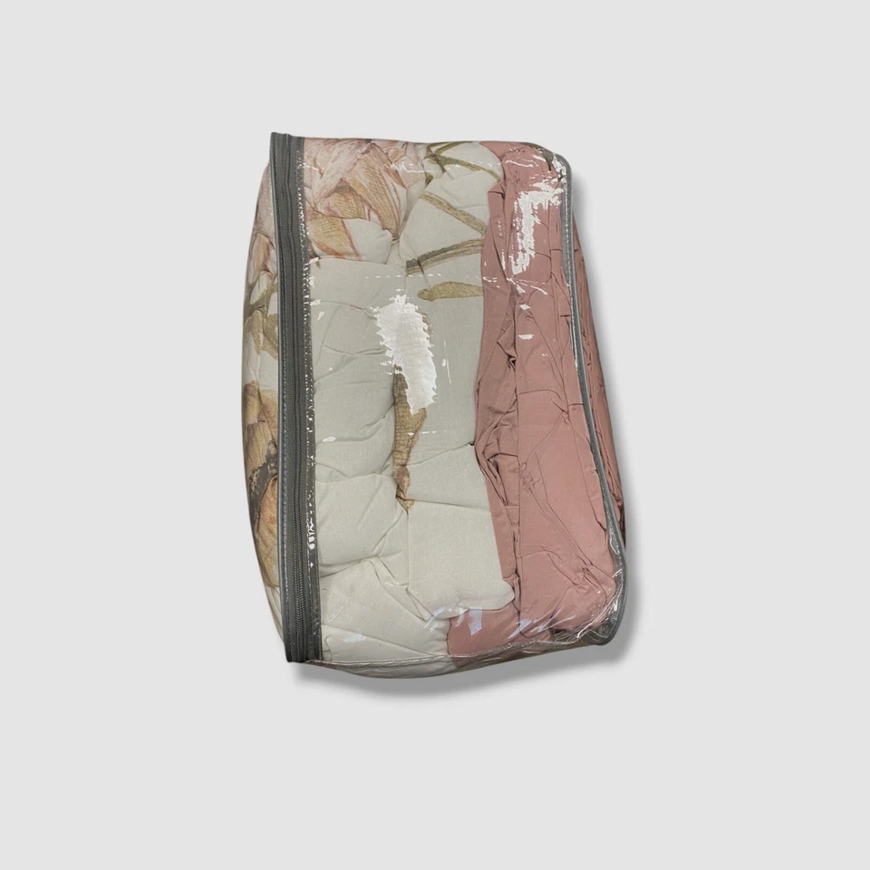 Conjunto de edredom Madison Parks branco e roxo Maddy 8 peças algodão estampado-King - Imagem 4 de 4