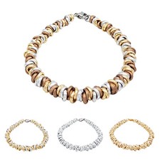 Bracciale tipo dodo stile nodini intrecciato donna in alluminio acciaio 5 mm