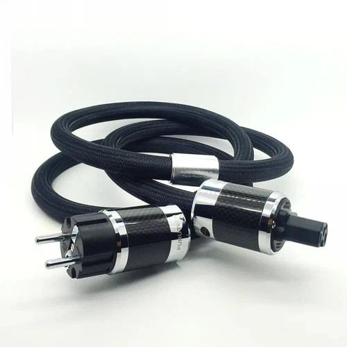 Cavo Alimentazione Febbre Fibra di Carbonio Cavo Alimentazione AC, per PS-950 Conduttore Alpha-OCC Nuovo - Foto 2 di 9