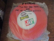 NIP Vintage PRINGLES  JIF PEANUT BUTTER Plastic FLYING DISK/FRISBEE- 1990's