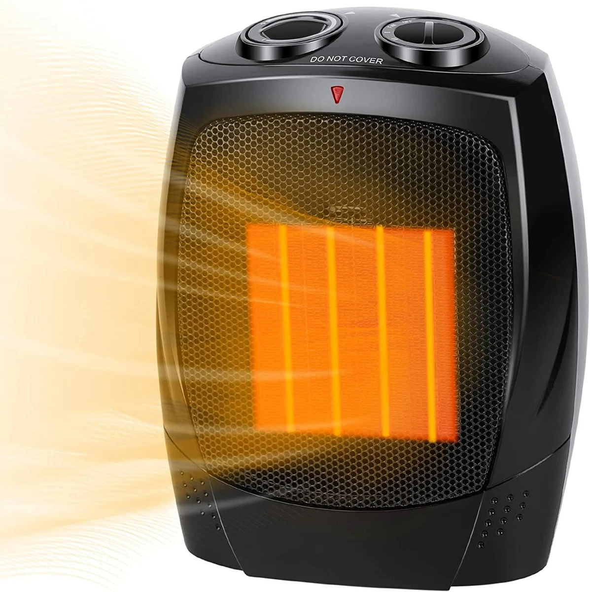 Small Space Heater Electric Portable Heater Fan for Home Office 750W/1500W  Black | eBay