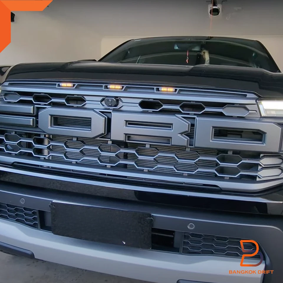 LED ÂMBAR 3 PEÇAS LÂMPADA DE GRADE FRONTAL PARA FORD RANGER RAPTOR NEXT GEN 2022-2025 - Imagem 3 de 4