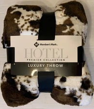 COW THROW BLANKET LUXURY 60 x 70 MEMBERS MARK HOTEL PREMIER NEW FAST SHIP