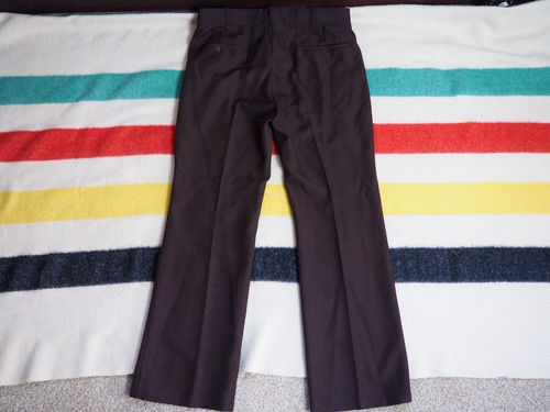 Pantaloni eleganti hippy vintage anni 70 marrone moka scuro poli retrò uomo 37x32 - Foto 2 di 9