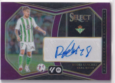 Panini Select 2023-24 La Liga No. PS-RS Rodri Sanchez Purple Auto 12/49