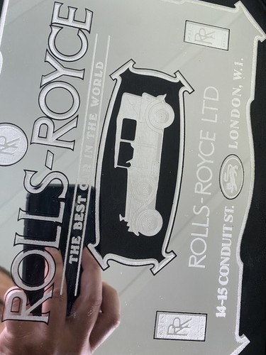 Rolls Royce Wood Framed Mirror - 11x14 Best Car in the World London - Picture 4 of 8