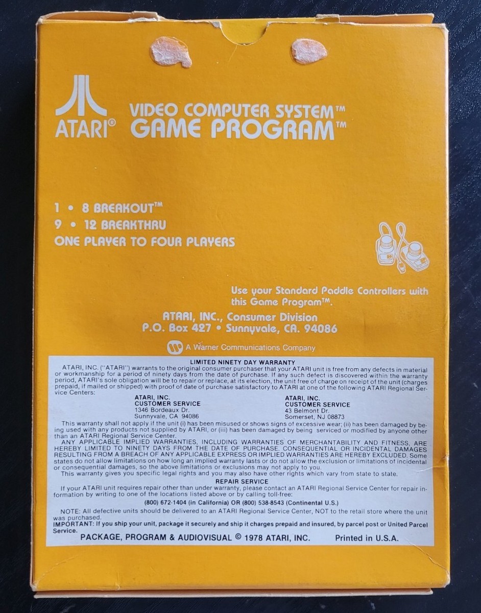 1re édition originale EO avec STICKER HOLOGRAPHIQUE Atari 2600