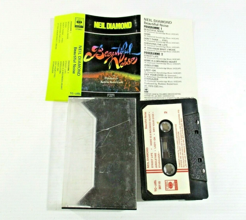 Neil Diamond Beautiful Noise Cassette Tape CBS 1976 TC-JJSL 30110. 11 Tracks - Image 3 of 4