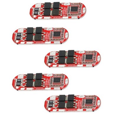 4pcs 5S 25A BMS Protection Board with Short Circuit and Temperature Protection