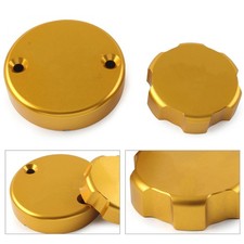 Front Brake Clutch Reservoir Cover Fluid Oil Pump Caps Fit Ducati 848 1098 Gold