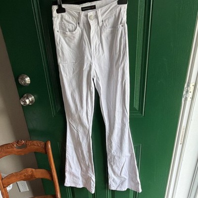 Express White Bootcut Denim Jeans Button 5-Pocket Design Light Wash Women's