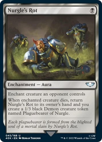1x Nurgle's Rot - Universes Beyond: Warhammer 40,000 Near Mint - MTG