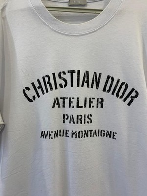 Christian Dior Atelier Paris Avenue Montaigne T-Shirt White Mens 