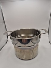 Colador de pasta de acero inoxidable todo revestido colador olla inserto