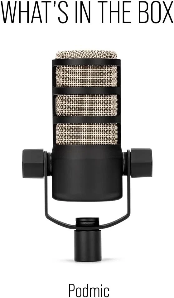 RØDE PodMic Cardioid Dynamic Broadcast Microphone – XLR, Matte Black - Image 3 of 3