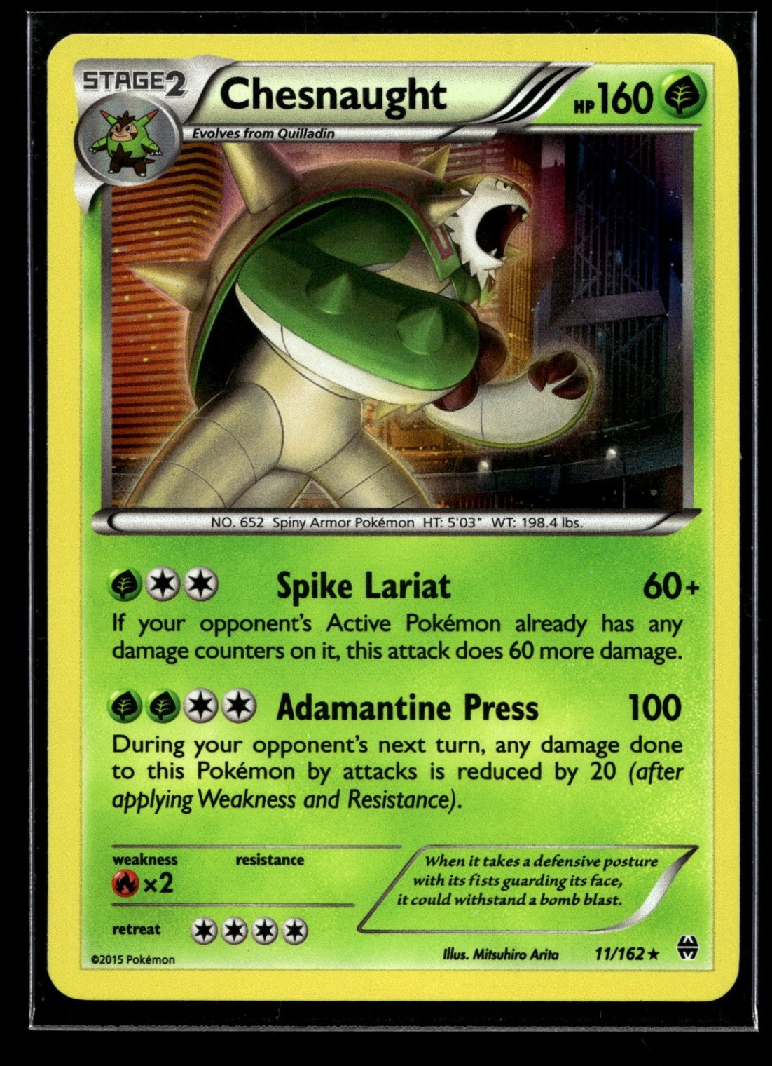 Chesnaught Holo Rare XY - BREAKthrough 11/162 NM
