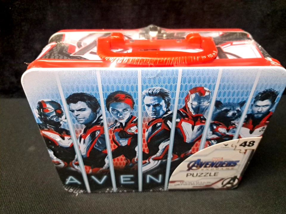 Marvel Avengers Endgame 48 Piezas Puzzle en Fiambrera de Lata Vengadores Montar Nuevo Foto 3 de 4