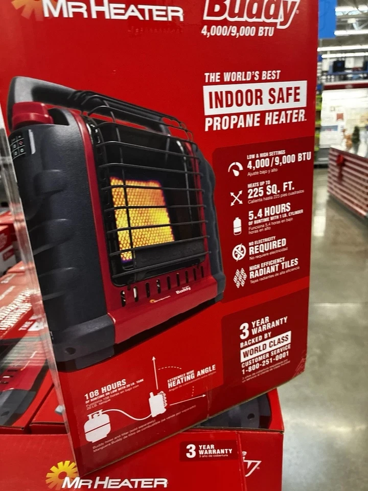 Mr Heater Buddy F232000 9000 BTU aquecedor radiante de propano portátil interno externo - Imagem 3 de 4