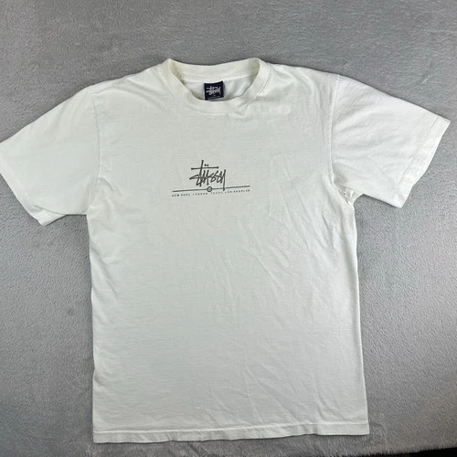 Vintage Stüssy Shirt Medium USA Single Stitch Rap Skate Whit 1990s vintage concert t-shirt, vintage, size M, single stitch, B+ condition