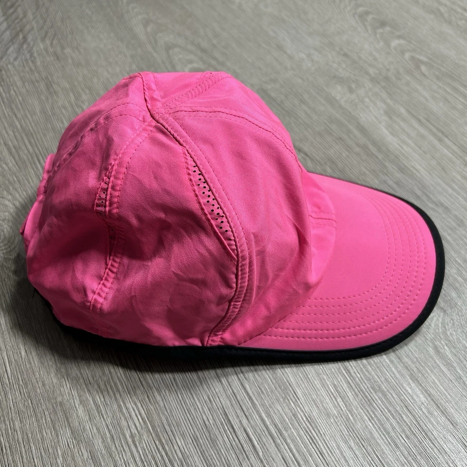 Nike Dri-Fit Featherlight Running Hat Pink Cap Embroidered Swoosh Adjustable - Image 4 of 4