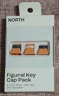 New North Figural Key Cap Sushi Theme ~ 5 Pack ~ Icon Keys, ESC Key & Spacebar