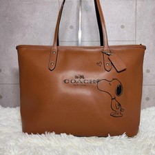 COACH PEANUTS F37273 Snoopy tote bag shoulder bag