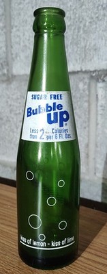 Bubble Up Sugar Free Green Glass Soda Bottle, 8oz